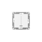 Выключатель 2-кл. СП Эпика с подсветкой механизм бел. EKF UP1-SWW-24