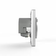 Розетка 1-м СП Pixel IP20 с заземл. с 2-мя заряд. устр. USB тип A+C механизм алюм. TOKOV ELECTRIC TKE-PX-R1U2AC-C03